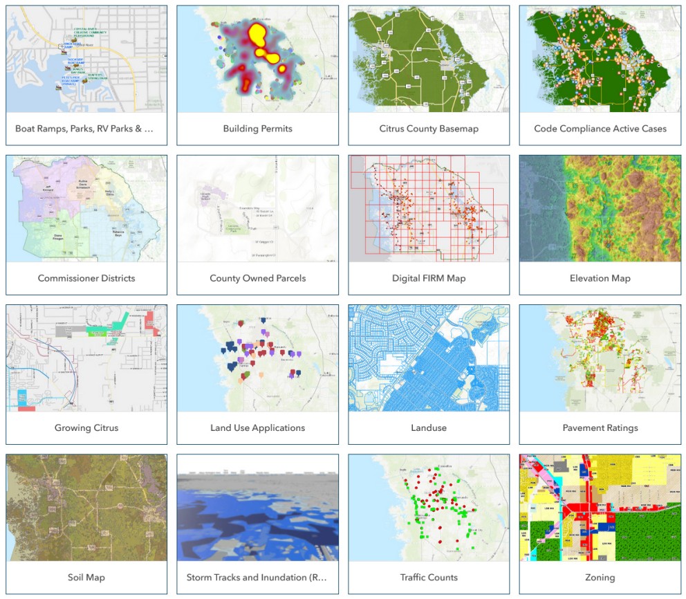GIS website map gallery