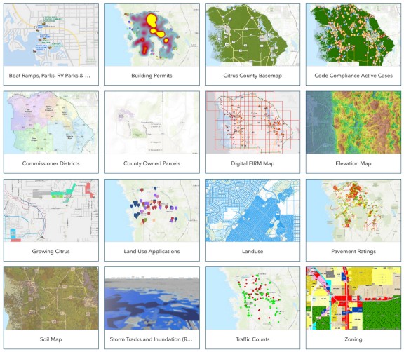 GIS website map gallery